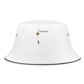 Parachuting - Bucket Hat - white/navy - Front