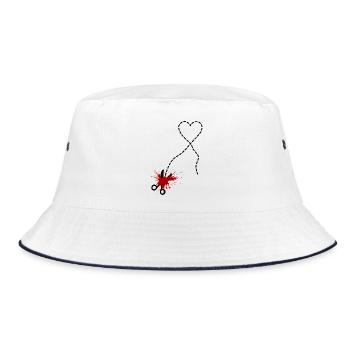 Coupe ici – chagrin d’amour et passion - Bob - blanc/marine - Devant