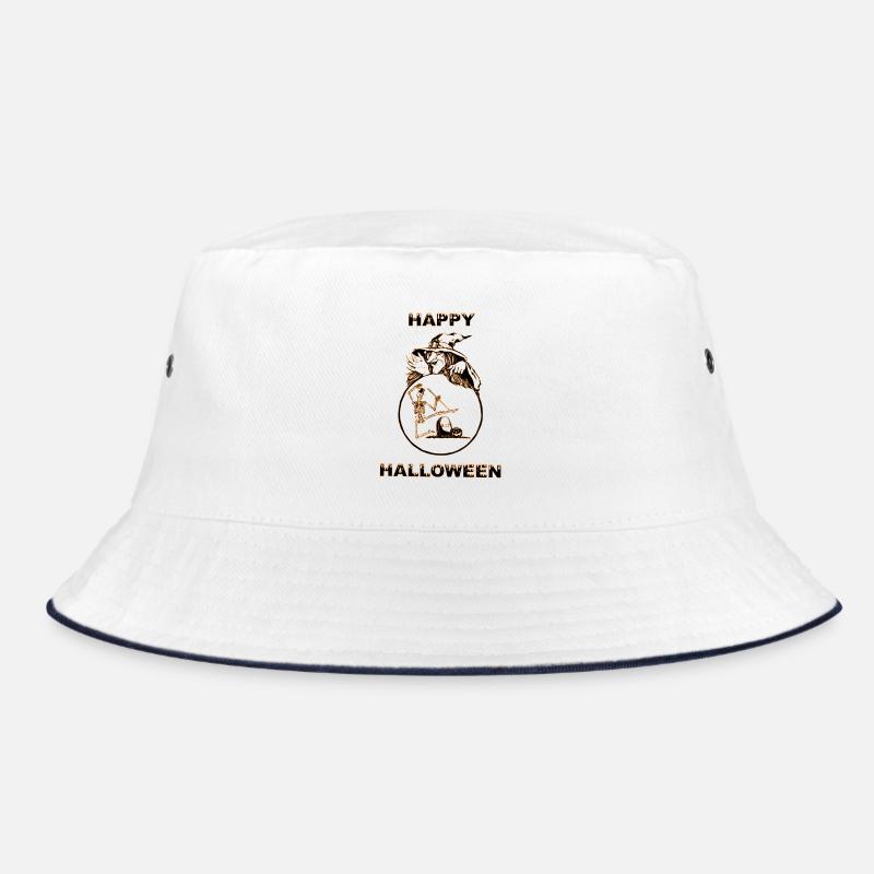 Halloween Witch Spell Design - Bucket Hat - white/navy