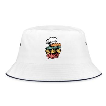 Always in Baking Mode - Bucket Hat - white/navy - Front