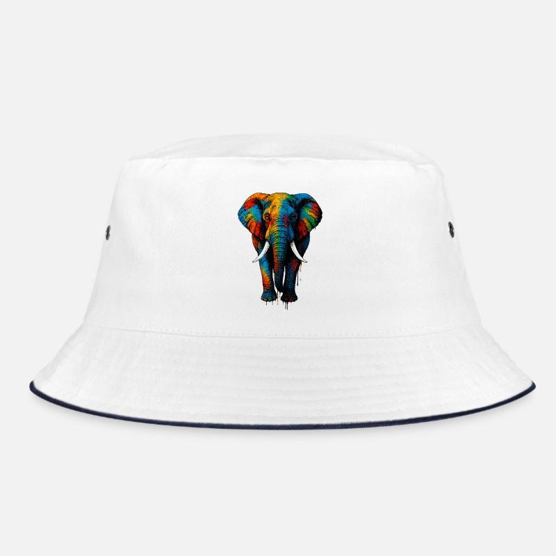 Bunter Elefant Regenbogen Bucket Hat