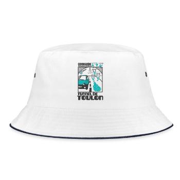 Goutte Tunnel Toulon Commando - Bucket Hat - white/navy - Front