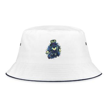 Skate-Energie - Bucket Hat - Weiß/Navy - Vorne