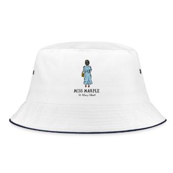 Miss Marple St. Mary Mead - Bucket Hat - white/navy - Front