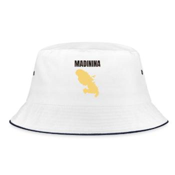 T-shirt Madinina carte Martinique - Bob - blanc/marine - Devant