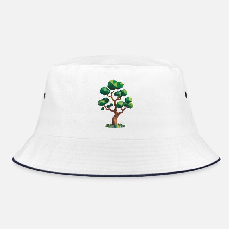 Baum - Cooles Low Poly Logo Bucket Hat