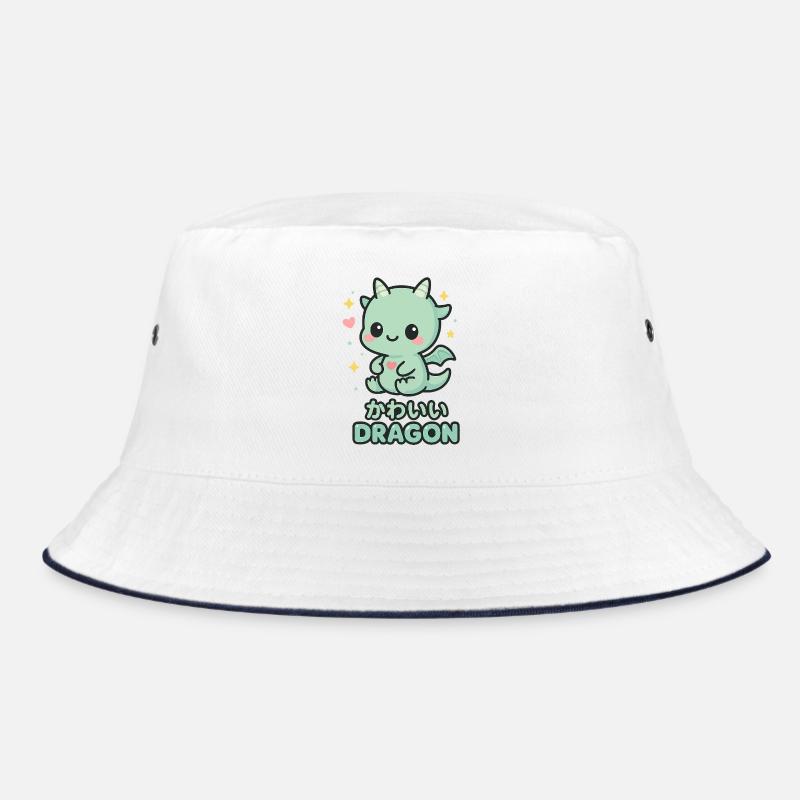 Kleiner Kawaii Drache mit Herzen Bucket Hat