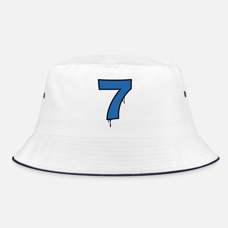 Graffiti Seven Blue Drops Bucket Hat