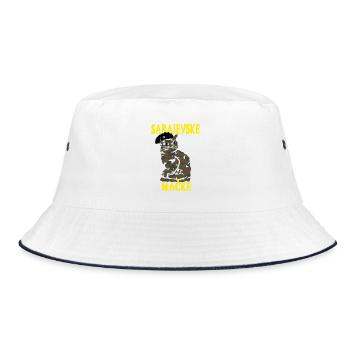 Camouflage Cat Sarajevo Military - Bucket Hat - white/navy - Front