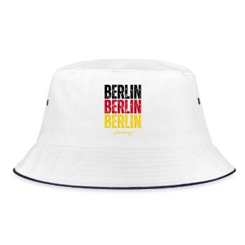 Berlin Germany, memory of Berlin - Bucket Hat - white/navy - Front