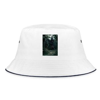 Moonlit Forest Chapel - Bucket Hat - white/navy - Front