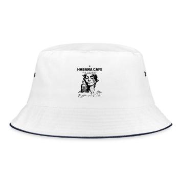Havana Cafe Retro Gold Logo - Bucket Hat - white/navy - Front