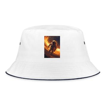 Astrnaut, Event Horizon Flame - Bucket Hat - white/navy - Front