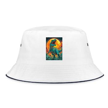 T Rex Inferno Roar - Bucket Hat - white/navy - Front