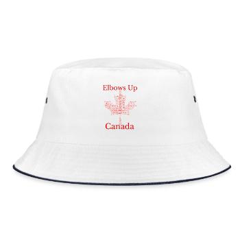 T-shirt de protestation Elbows Up Canada - Bob - blanc/marine - Devant