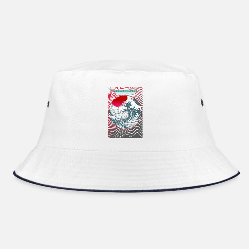 Red Sun Circle Wave Dance Bucket Hat