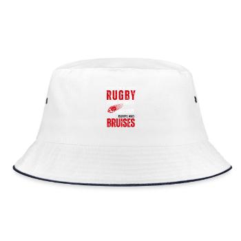 Rugby Player Bumps and Bruises - Bucket Hat - white/navy - Front