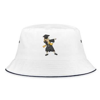 Dabbing White Girl Graduation Class 2026 Grad Gift - Bucket Hat - white/navy - Front