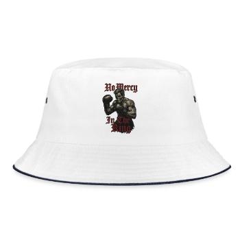Keine Gnade im Ring Totenkopf Boxer - Bucket Hat - Weiß/Navy - Vorne