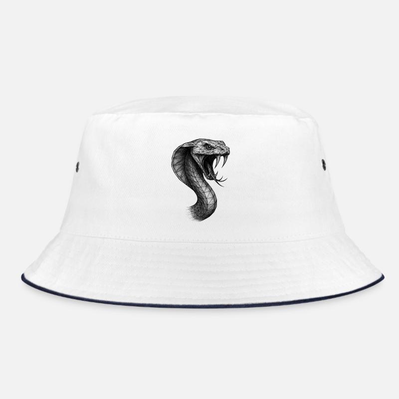 Geometric Snake Facets Bucket Hat