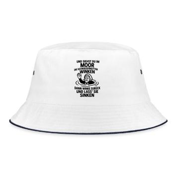 mother-in-law saying evil mean - Bucket Hat - white/navy - Front
