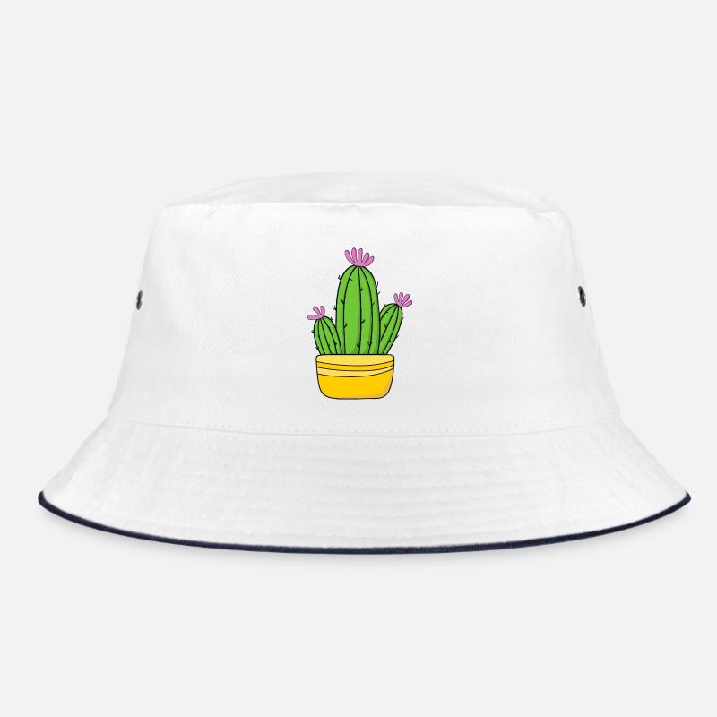 Cactus - Bucket Hat - white/navy