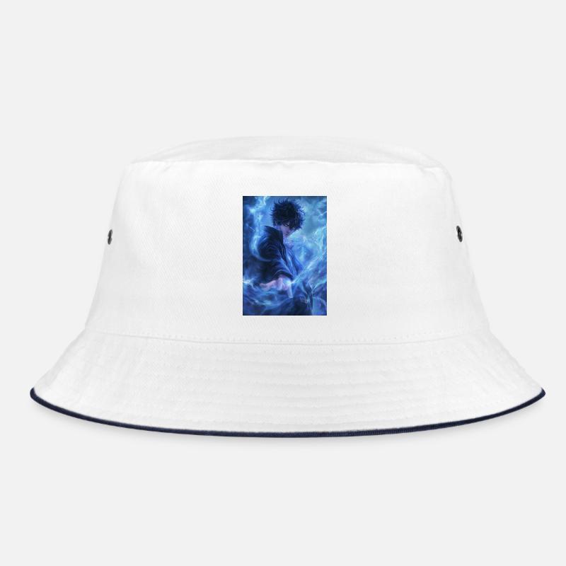 Fantasy Azure Flame Bucket Hat