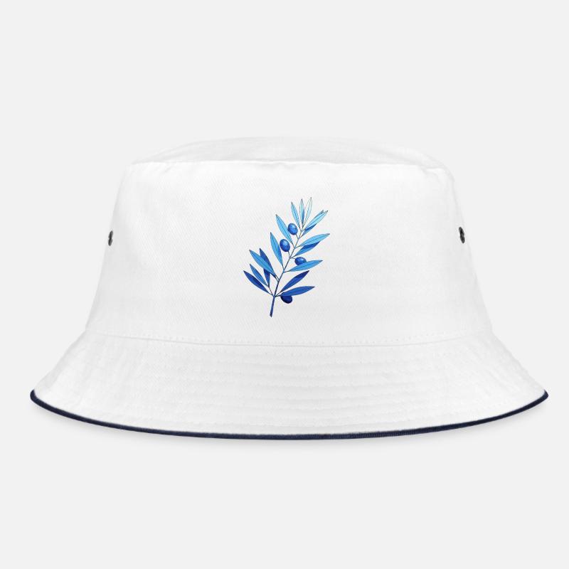 Branch | Blue leaf branches with blueberries Bucket Hat