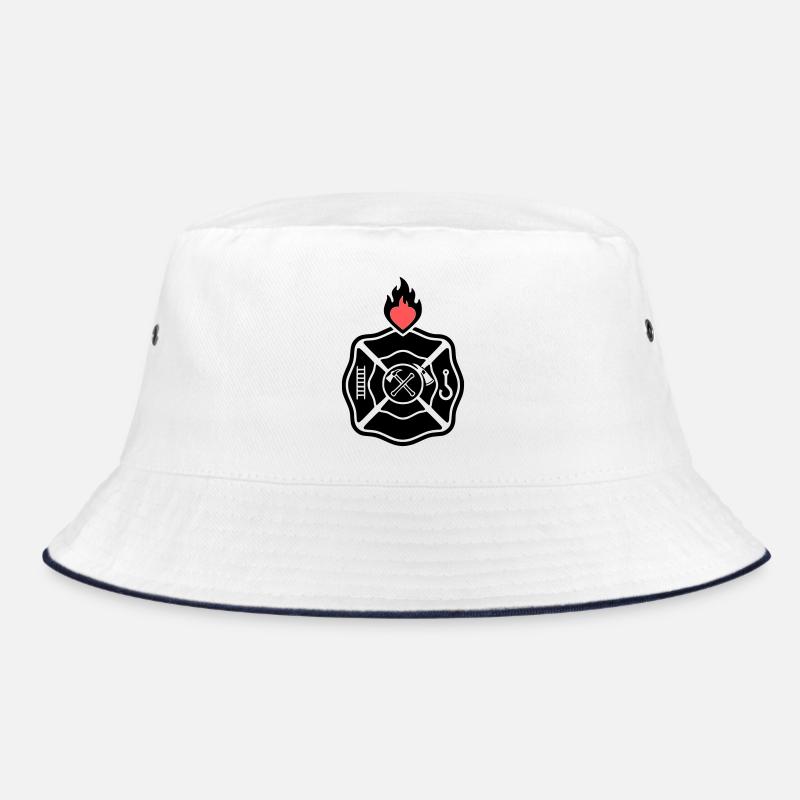 Emblème des pompiers | Croix Florian avec cœur Bob