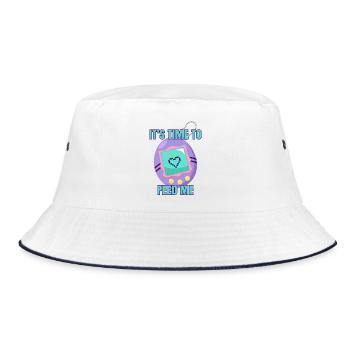 Time to feed me 90s nostalgia - Bucket Hat - white/navy - Front
