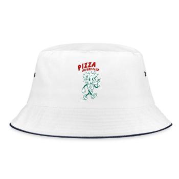 Pizza Lovers Club - Bucket Hat - Weiß/Navy - Vorne