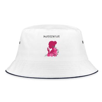 MumMentum - Bucket Hat - Weiß/Navy - Vorne