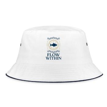 Flow Within - Bucket Hat - white/navy - Front
