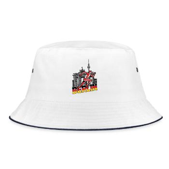 Berlin sprint runner - Bucket Hat - white/navy - Front