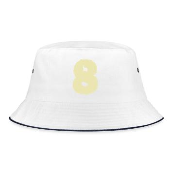 Number eight - Bucket Hat - white/navy - Front