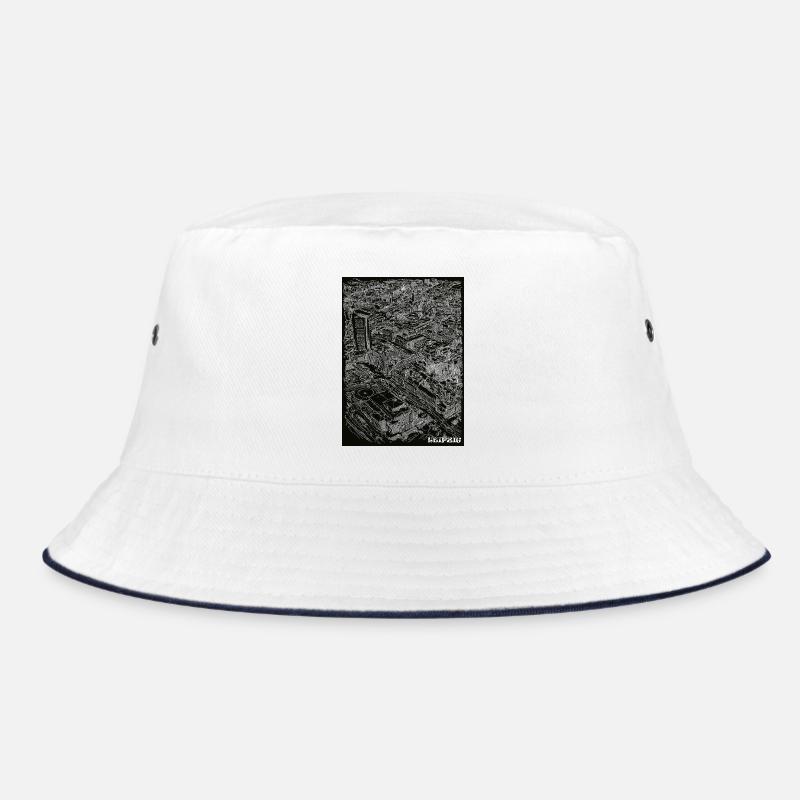Leipzig Birdeye - Bucket Hat - Weiß/Navy