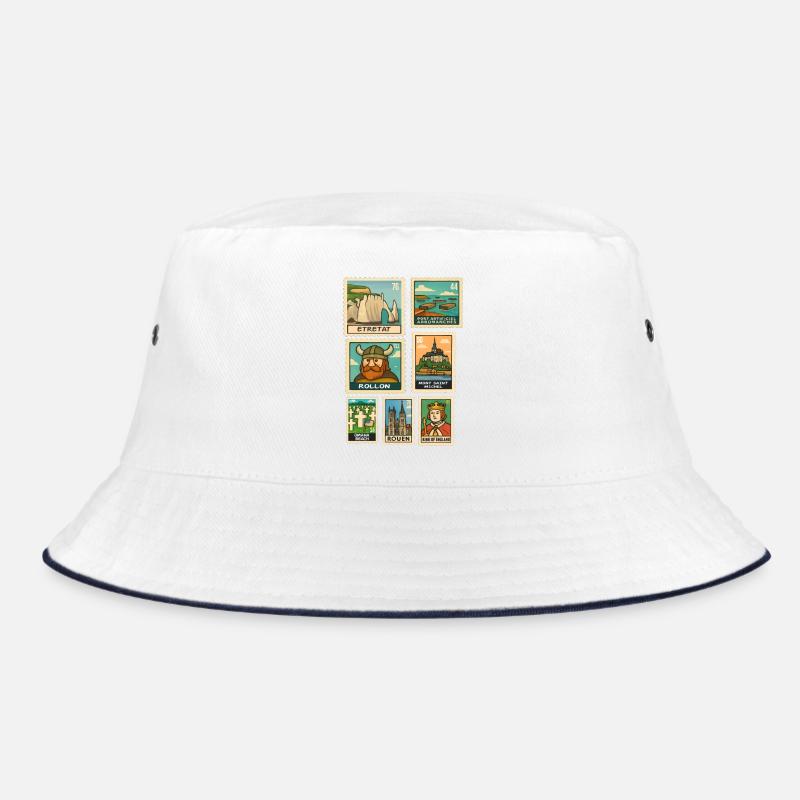 Stamps Normandy Monuments History D-Day Pride Bucket Hat