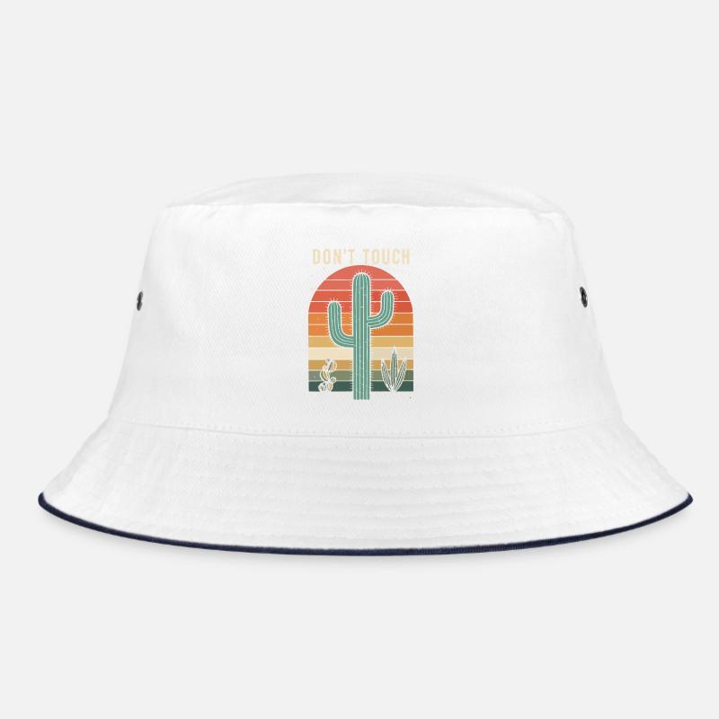 Retro Cactus Do Not Touch Bucket Hat