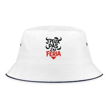 J'peux pas j'ai féria  - Bob - blanc/marine - Devant