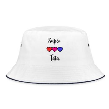 TATA. AUNT. GODMOTHER. MOM. MOTHER-TO-BE. RELATIVE - Bucket Hat - white/navy - Front