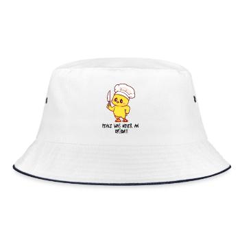 Chick Chef Slicer Charmer - Bucket Hat - white/navy - Front