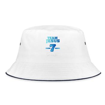 Team Jesus 7 – Soul winning Team - Bucket Hat - white/navy - Front