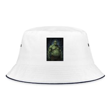 Orc vert dans la lumière de la grotte - Bob - blanc/marine - Devant