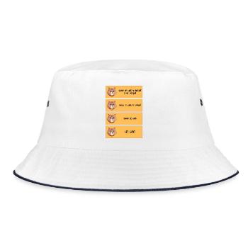 Chat grognon et limites personnelles - Bucket Hat - Weiß/Navy - Vorne