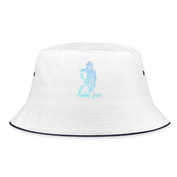 Floorball Graphics for Floorball - Bucket Hat - white/navy - Front