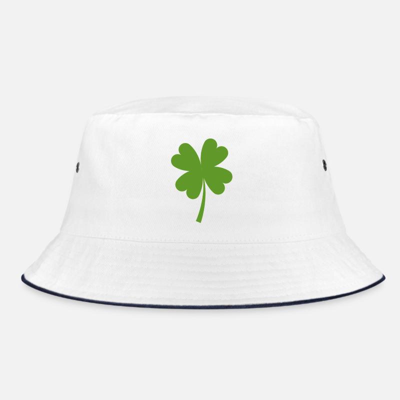 Massiver vierblättriger Klee Bucket Hat