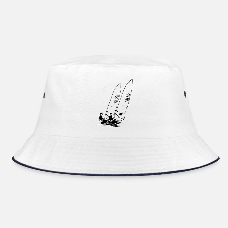ILCA Laser Sailing dinghies sailboats in the regatta Bucket Hat