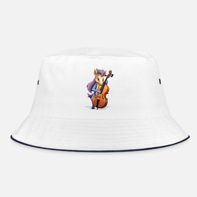 Unicorn Cello Player Bucket Hat