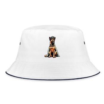 Malinois Belgian Shepherd Malinois Owner - Bucket Hat - white/navy - Front