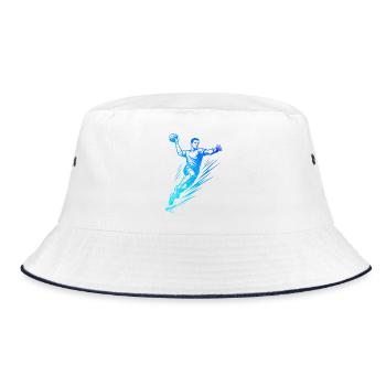 Handball Stil für jeden Anlass für Männer - Bucket Hat - Weiß/Navy - Vorne
